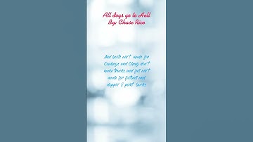 Thumbnail of All dogs go to hell By: Chase Rice
