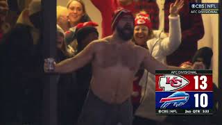 Jason Kelce Celebrating without a shirt