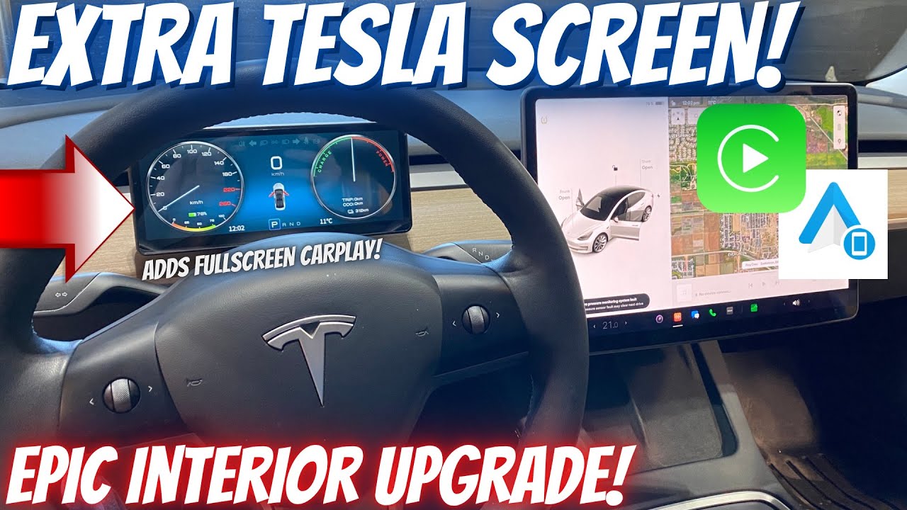 Tesla 9 Touchscreen HD Display ⚡️ Model 3  Model Y 🔥 CarPlay + Android  Auto Instrument Screen 