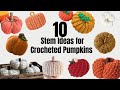 Creative Stem Options For Crochet Pumpkins- What to use as stems on crochet pumpkins