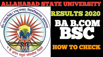Allahabad State University Ba Bsc B.com Results 2020 | How To Check Results  | Ba Bsc B.com Results