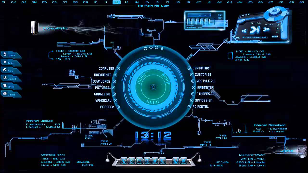 how to download rainmeter skins