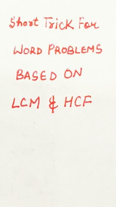 #Short Trick for Word Problems based on LCM and HCF #CBSE class 10 # ...