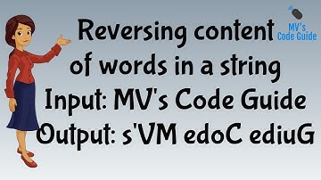 3. Reversing internal content of each word in a string