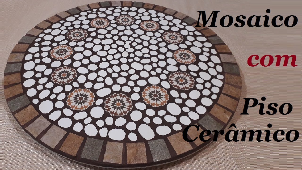 MOSAICO COM PISO CERÂMICO - TAMPO DE MESA - @lucibuzo