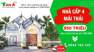 MẪU NHÀ CẤP 4 MÁI THÁI TÂN CỔ ĐIỂN KHIẾN HÀNG XÓM ĐI QUA AI CŨNG PHẢI NGƯỚC NHÌN!!!