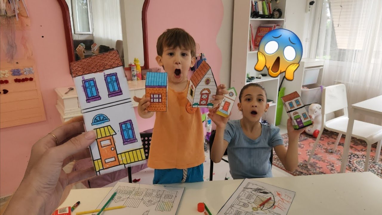 Eylül Tufan Kağıttan Ev Yaptı!! Pembeye Boyadı!! Annem Şok Oldu!! 