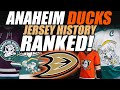 Anaheim Ducks Jersey History RANKED!