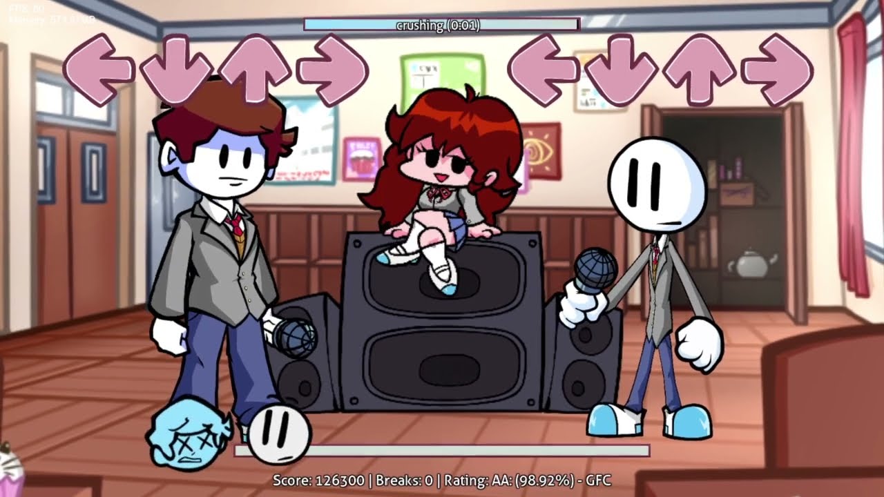 FNF เพลง Crushing Nonsense vs Henry (Did I just get transported to a new world?)