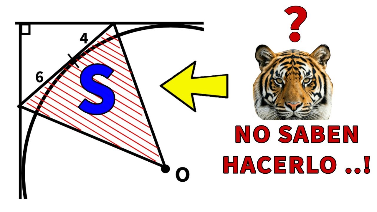 ¿Solo el 5% puede? Halla el Área Sombreada sin conocer el Radio 🧠