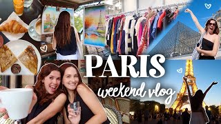 PARIS WEEKEND IN MY LIFE | cafés, thrifting, bookshops, walking on the seine, eiffel tower at night