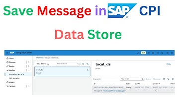 SAP CPI-gegevensopslag: berichten opslaan en delen in iFlows #sap #integratie #opslag