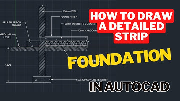 How to draw a detailed concrete strip foundation in Autocad