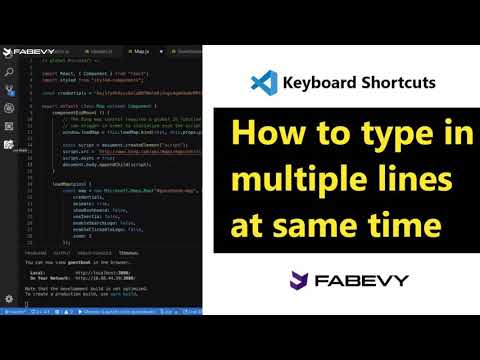 Visual Studio Code Shortcut 12 | How to type multiple lines at same time