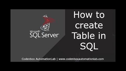 MSSQL- Part2: How to create table and insert data to database tables? How to create table in sql?