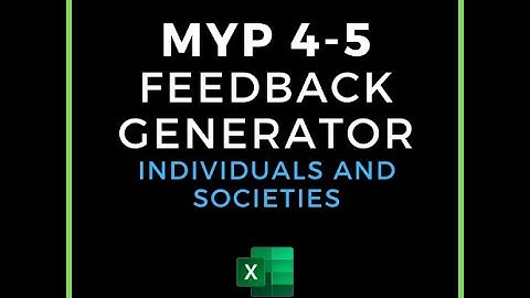 IB MYP 4-5 Individuals and Societies Feedback Generator