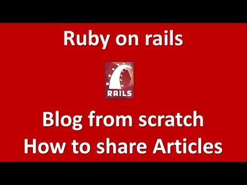 Build a Blog with Rails part #12 - How to share articles on social media (Social_share_button)