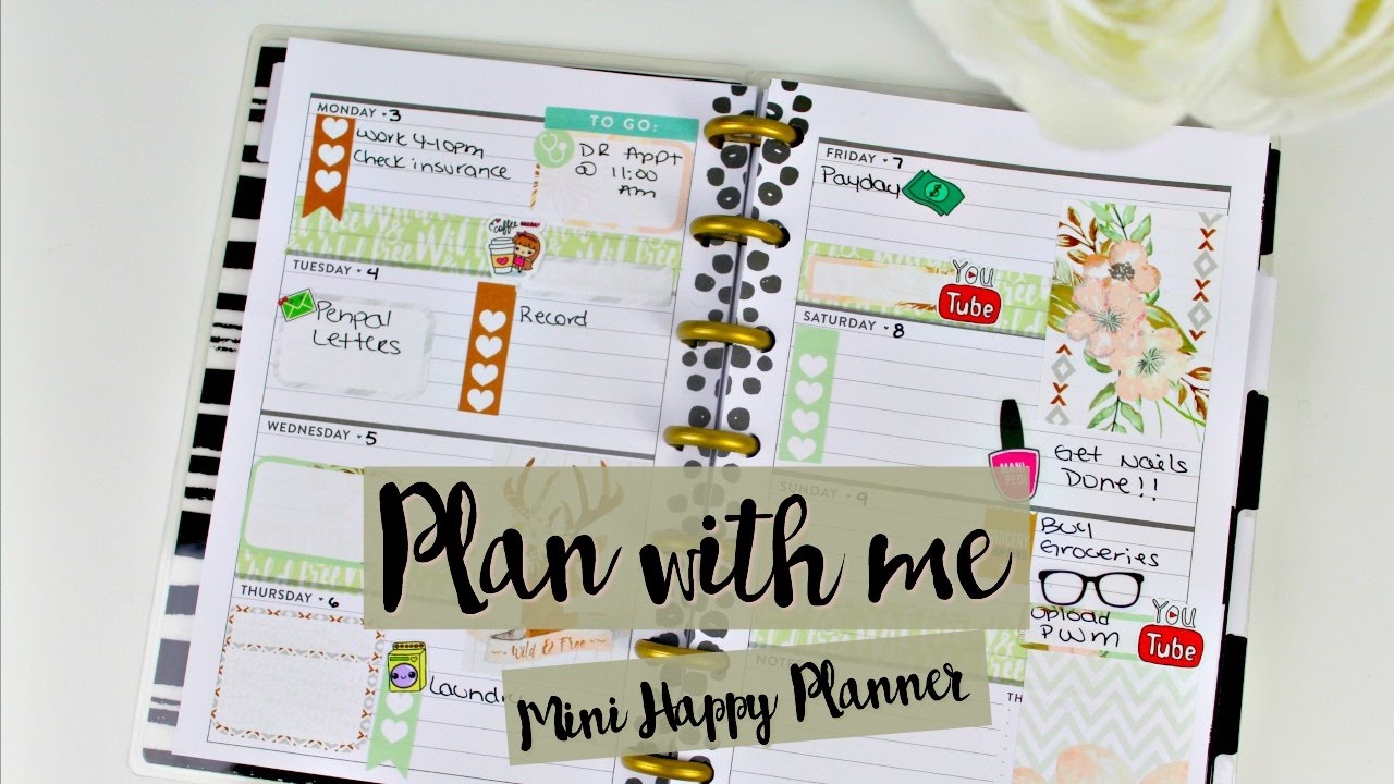 plan with me the mini happy planner wild and free theme