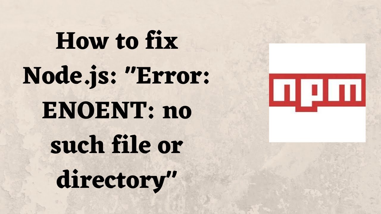 How To Fix Node.Js: 