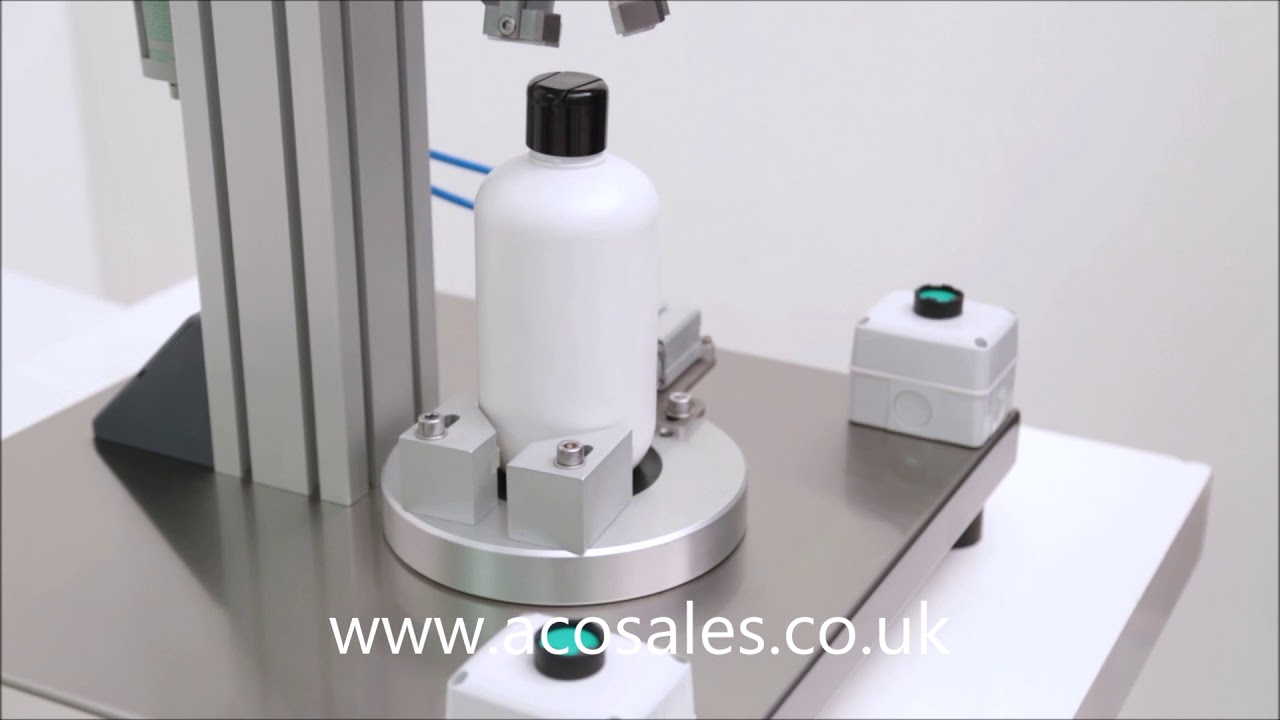 1S Capping machine for pre-threaded caps - YouTube