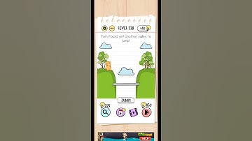 Brain Test Level 228 Tom found yet another valley to jump Answers