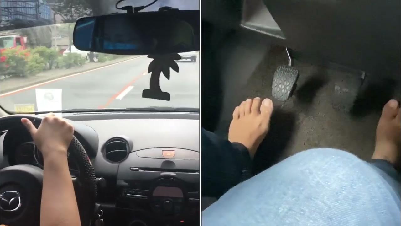 FINALLY I DID BAREFOOT MANUAL DRIVING YouTube