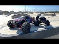 Traxxas MAXX V2 and Traxxas mini erevo hit the skatepark | #skateparkbash #traxxasMaxx #Minierevo