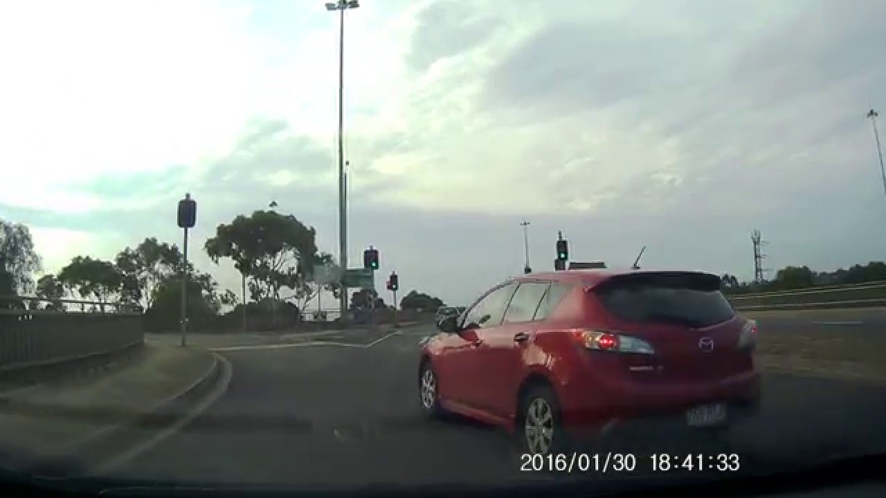 near miss caught on dash cam - YouTube