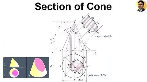 Section of Cone | Problem 1 | Section of Solid | Engineering Drawing