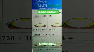 How to add and subtract 3 different numbers #MathMarrow