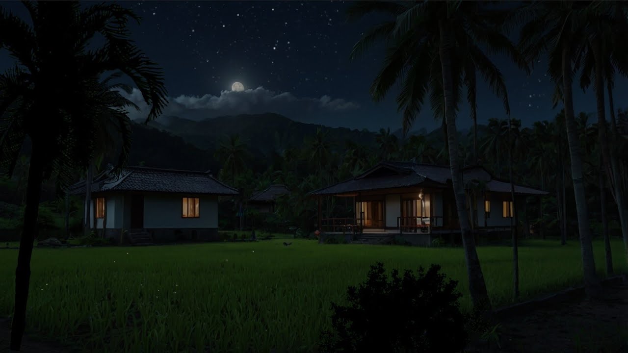 Cricket and Insects Sounds | Tranquil Night Ambience for Relaxation, Meditation & Deep Sleep 😴