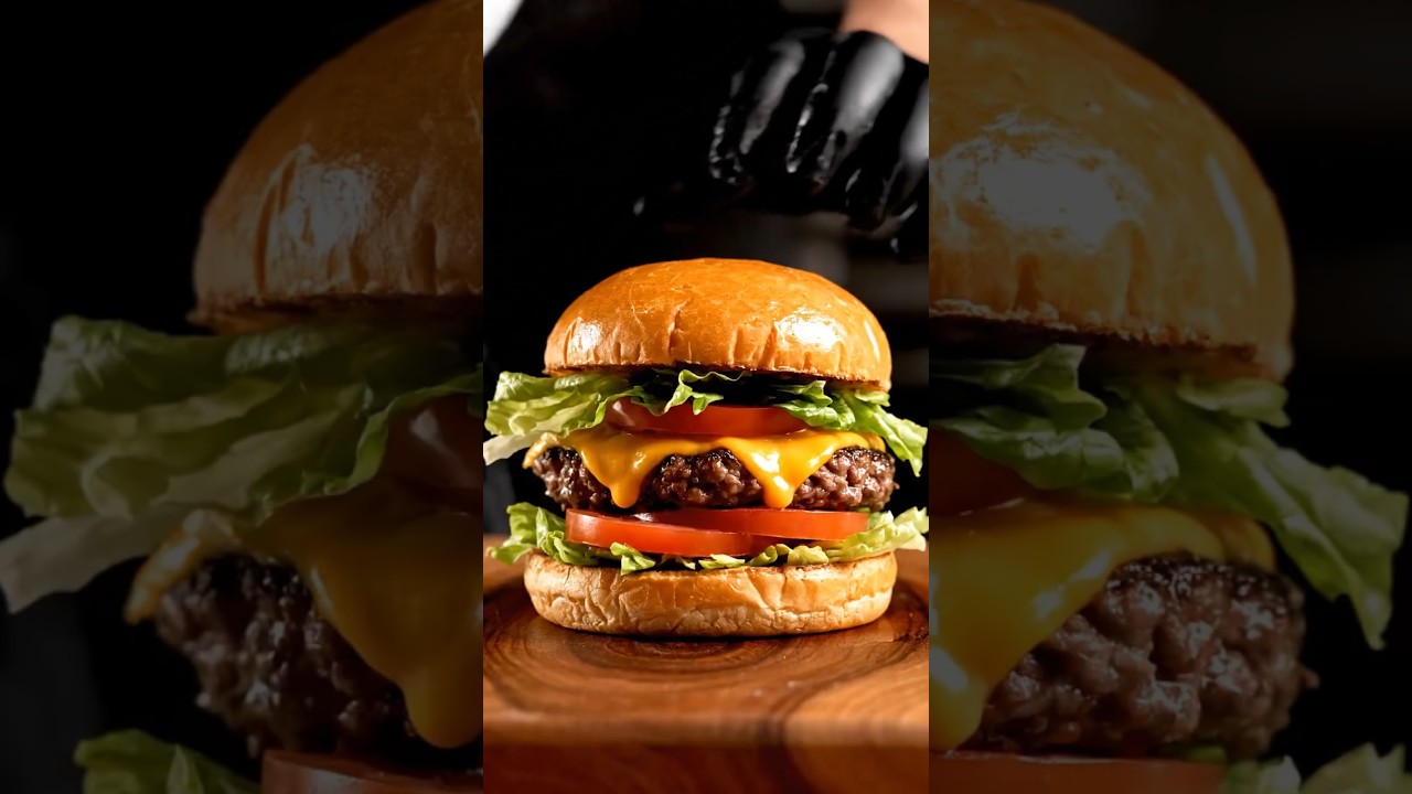 Ultra Satisfying Burger Cutting ASMR | Juicy Slow Motion Slice