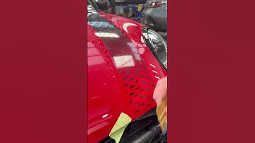 Fitting up this Mini JCW with a set of clear chequered bonnet stripes 🤙 #carwrap #wrap #minicooper