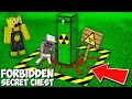 Never go NEAR THE FORBIDDEN ZONE of THE RADIATION CHEST in Minecraft ! SECRET SCARY CHEST !
