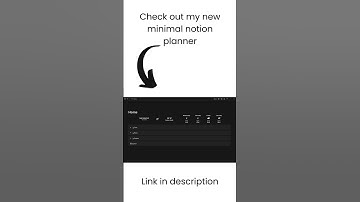 Check out my new minimal notion planner