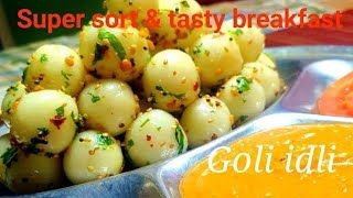 #shorts #tasty #recipes #Indianrecipe Goli Idli Super soft and tasty Breakfast with Tomato chutney//