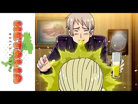 Hetalia World Series Official Dub clip - Germans and beer