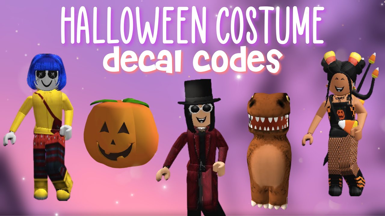 Halloween Costume Decal Codes For Bloxburg More Youtube - halloween costumes codes for roblox youtube