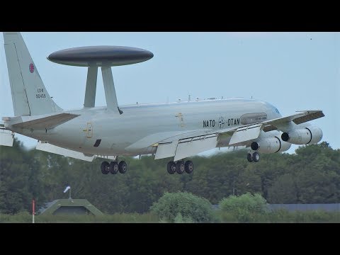 *Classic sweet sound* NATO OTAN E3A Awacs 8x Touch and Go and 1x Go around at Leeuwarden Air Base