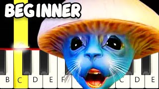 Smurf Cat sings the Amazing Digital Circus - Fast and Slow (Easy) Piano Tutorial - Beginner