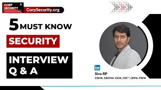 The 5 Common Security Officer Interview Questions and Answers You Must Know | Siva RP