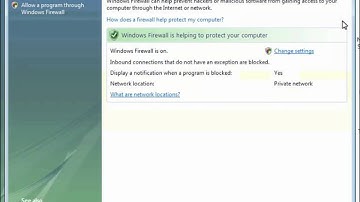 Enabling the Windows Vista Firewall