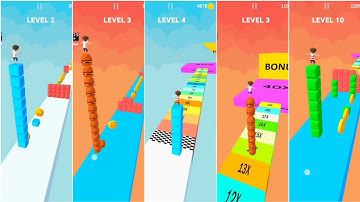 Cube Stacker Surfer 3d level 2-10 gaming video #60