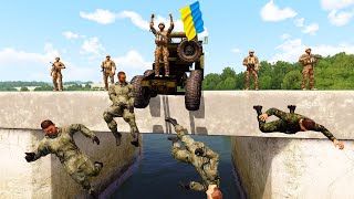 You're Next! Soldiers Thrown from Bridge after Attack - Arma 3