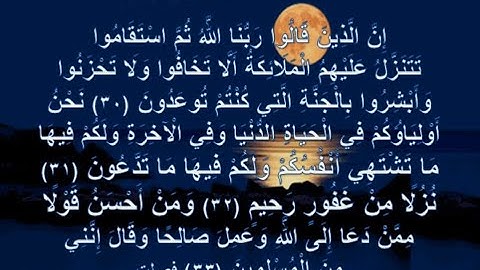 إن الذين قالوا ربنا الله ثم استقاموا ( ما تيسر من سورة فصلت ) Relaxation