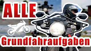 ALLE Grundfahraufgaben mit dem Motorrad zusammengefasst  | Prüfungswissen