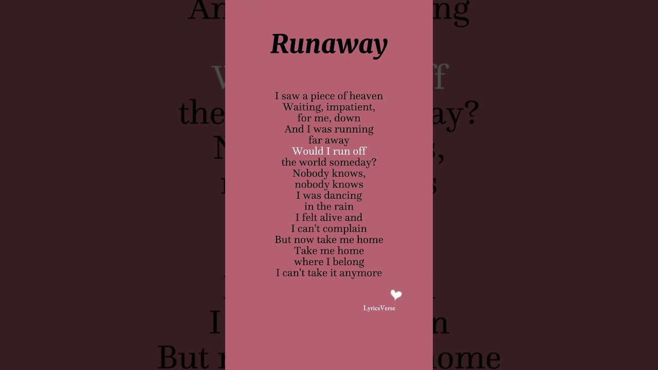Tonton Runaway~Aurora lyrics #ytshorts #song #music #aurora #lyrics di YouTube Tonton Runaway~Aurora lyrics #ytshorts #song #music #aurora #lyrics di YouTube