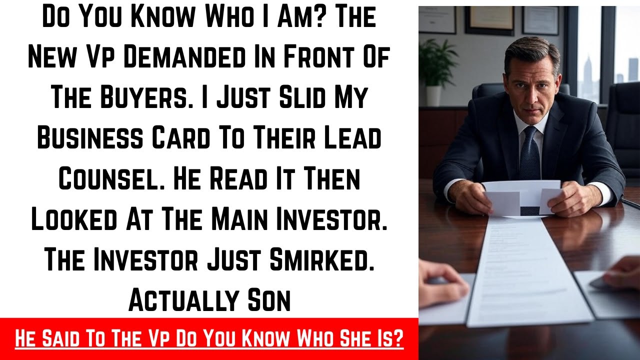 ВЫ ЗНАЕТЕ, КТО Я? НОВЫЙ ВИЦЕ-ПРЕЗИДЕНТ ТРЕБОВАЛ ПЕРЕД ПОКУПАТЕЛЯМИ. Я ПРОСТО ПОДВЕСИЛ СВОЮ ВИЗИТК...