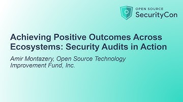 Achieving Positive Outcomes Across Ecosystems: Security Audits in Action - Amir Montazery