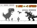 Playing Chrome Dinosaur game, but every like makes it faster FOR 1 YEAR (World Record) | mortalarmy
